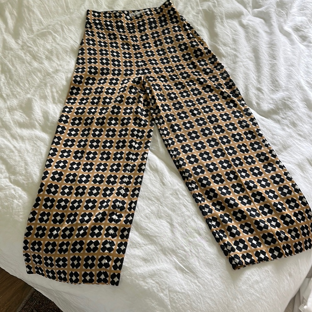 Zara Silky Patterned Pants
